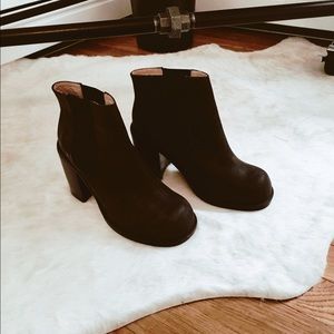 Jeffery Campbell black platform booties