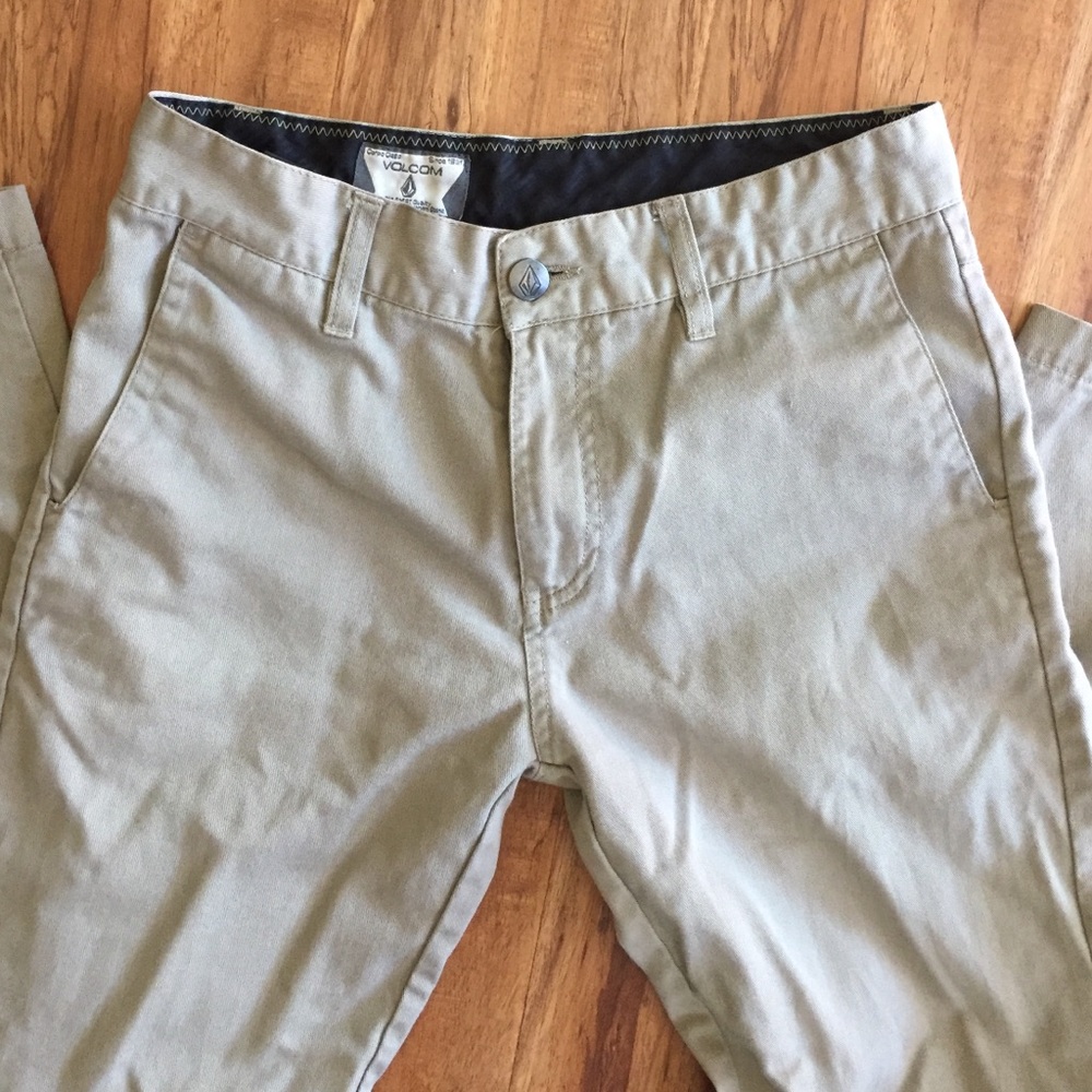 Boys Volcom tan pants