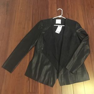 MNG Suit faux leather jacket size small.