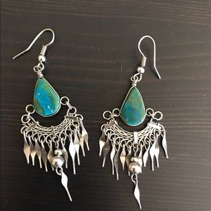 Gorgeous Handmade Real Arizona Turquoise Earrings