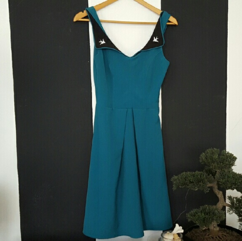 RockSteady Swallows V-neck Dress