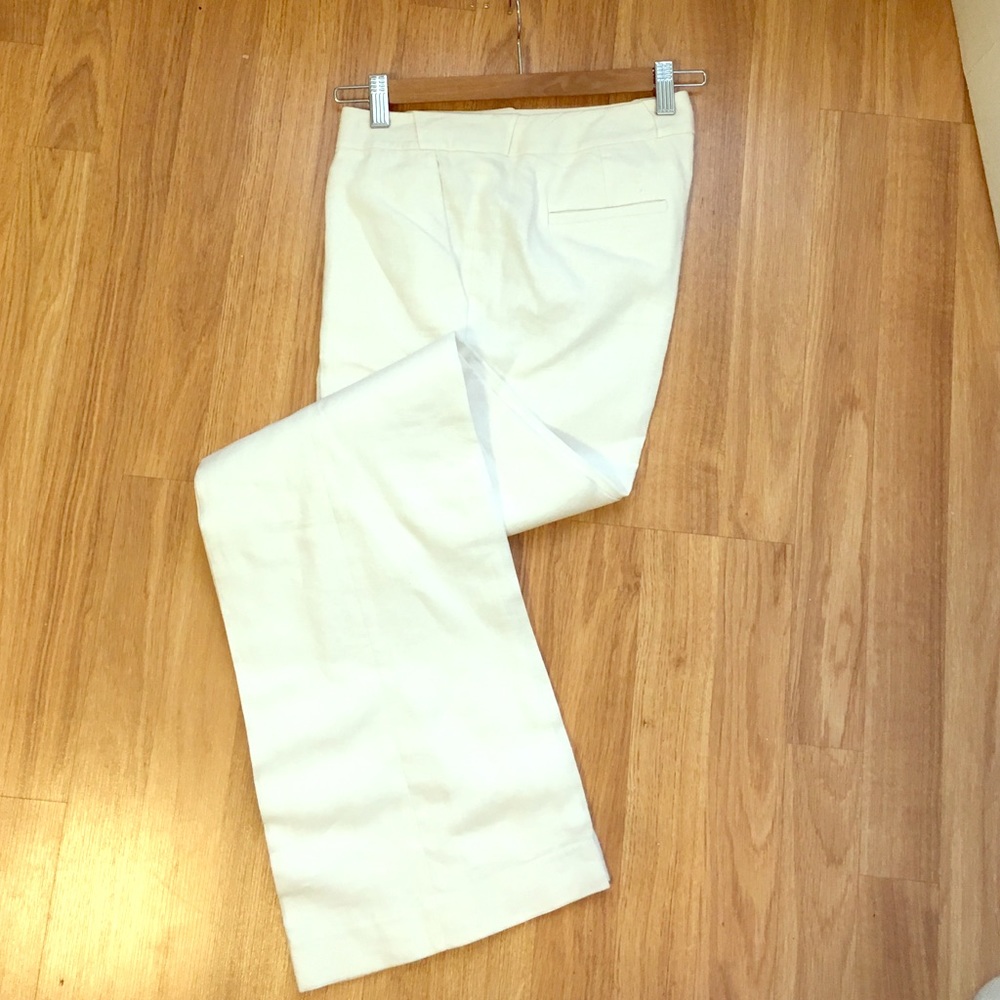 White linen pants