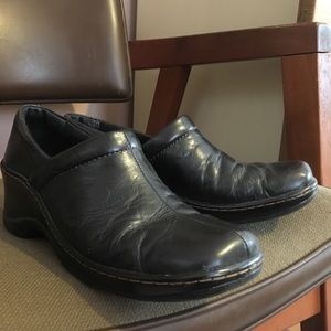 Born black leather shoes/U