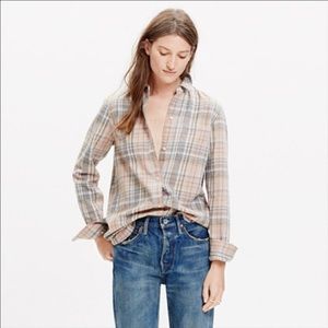 Madewell slim boyfriend flannel