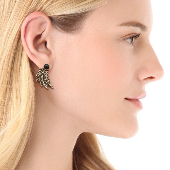 SOLD Pamela Love Blue Lapis Feather Earrings - Picture 3 of 3