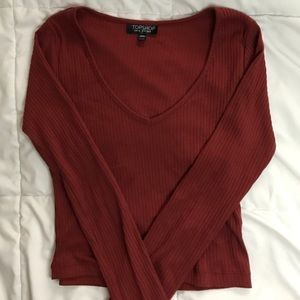 TopShop V-neck Crop Top