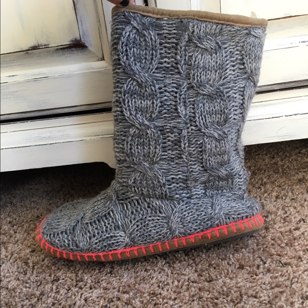Grey Sweater Boots