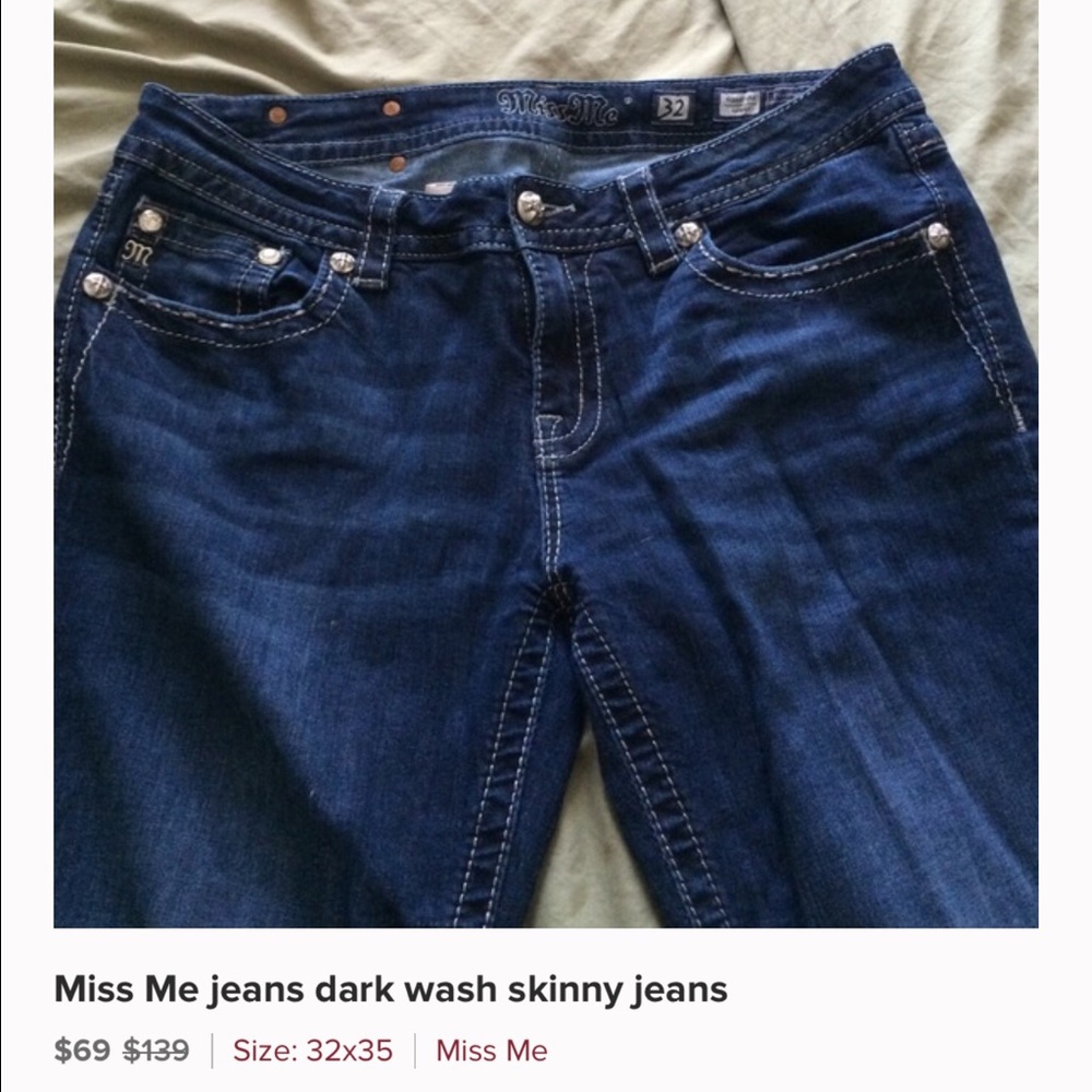 MissMe size 32 skinny jeans