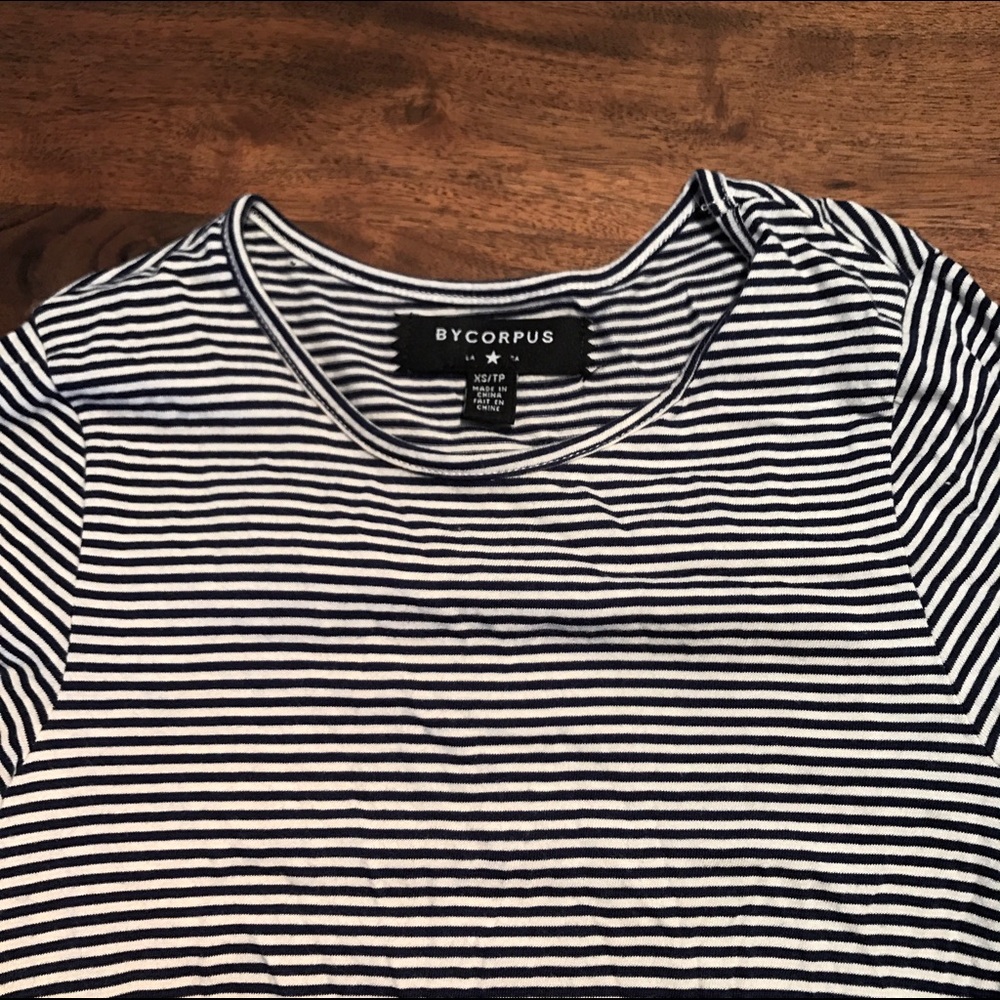Striped tshirt mini dress