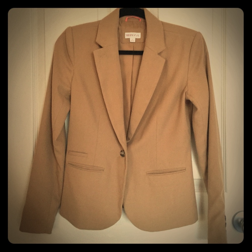 Neutral tan blazer