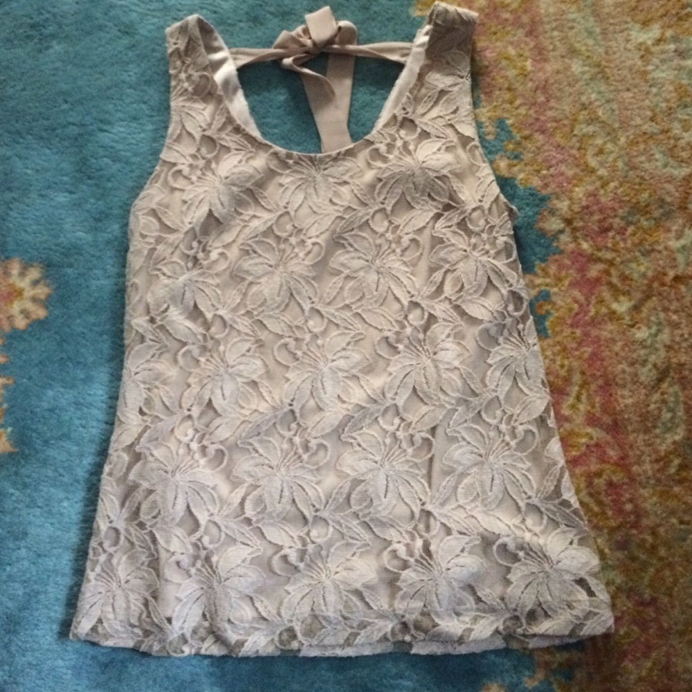 Lace and Bow Lauren Conrad Tank Blouse
