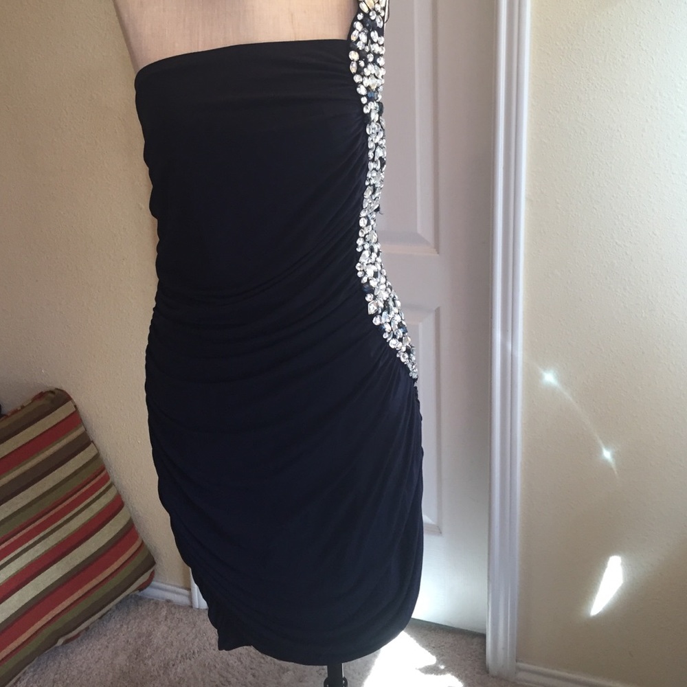 Navy evening dress
