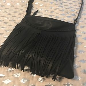 Fringe cross body purse