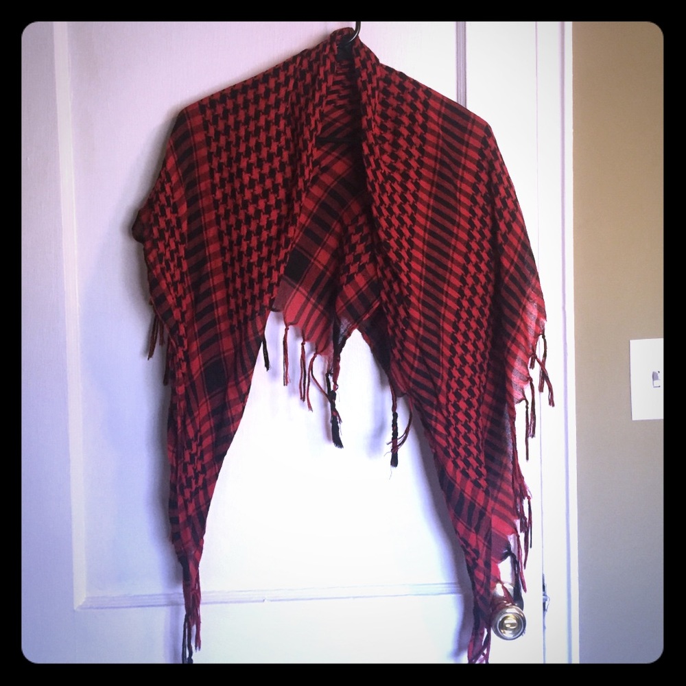 Red And Black Scarf