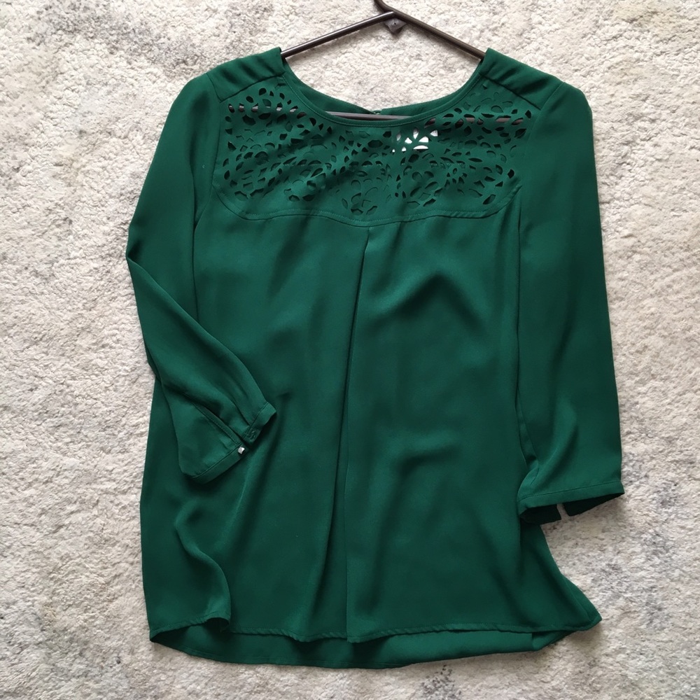 Anthropologie green blouse