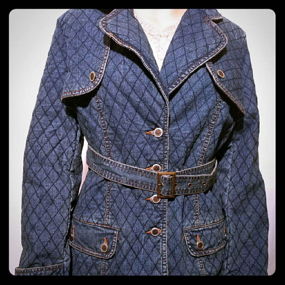 Women's long denim coat