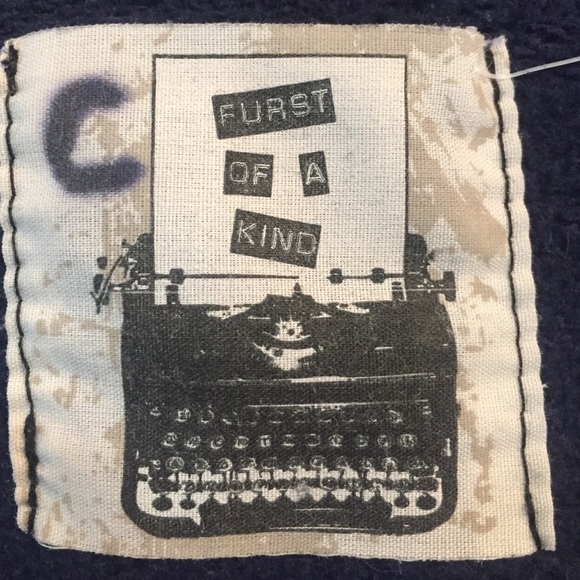 Furst of a Kind Navy Blue Cold Shoulder Sweatshirt - Picture 4 of 4