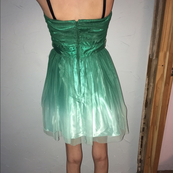Green white ombre homecoming dress - Picture 3 of 4