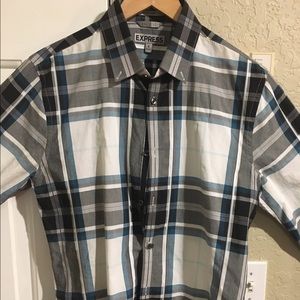 Express casual plaid button down shirt