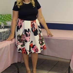 Super cute Navy and Floral Zip Up Dress