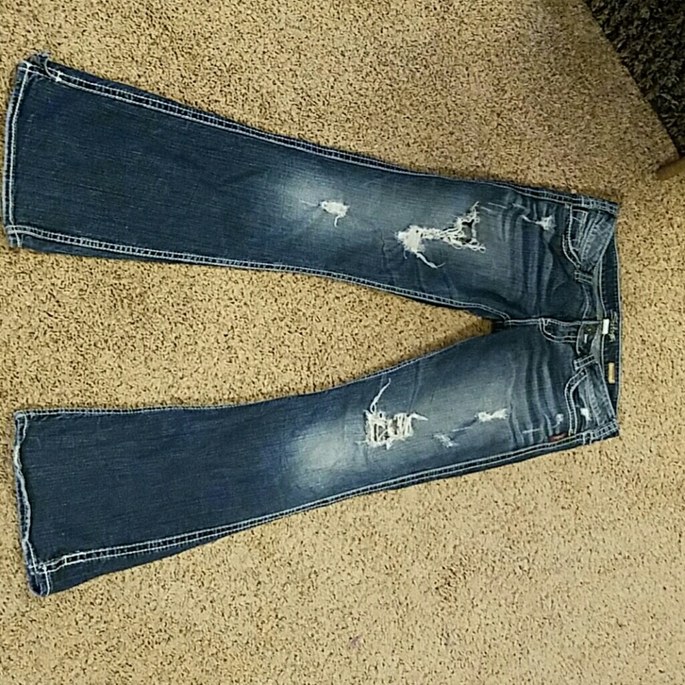 Distressed jeans