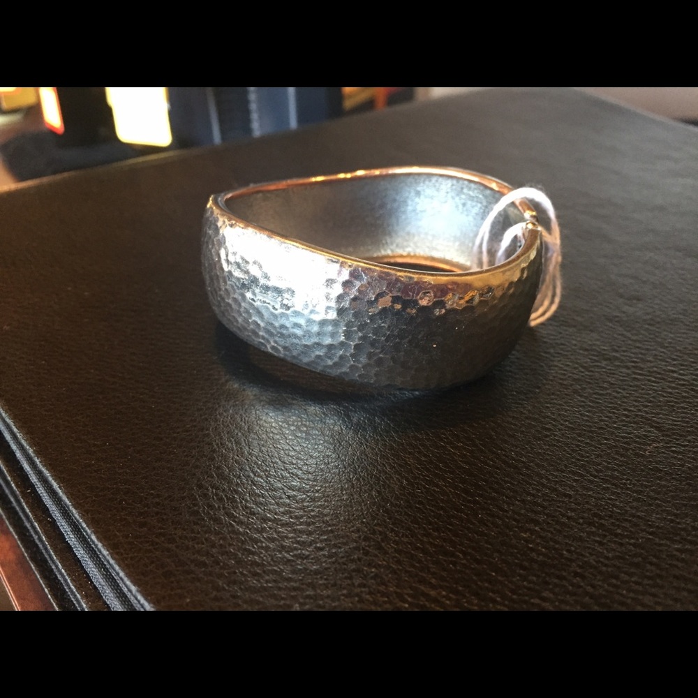 5 for $25!! Silver Hammered Bracelet
