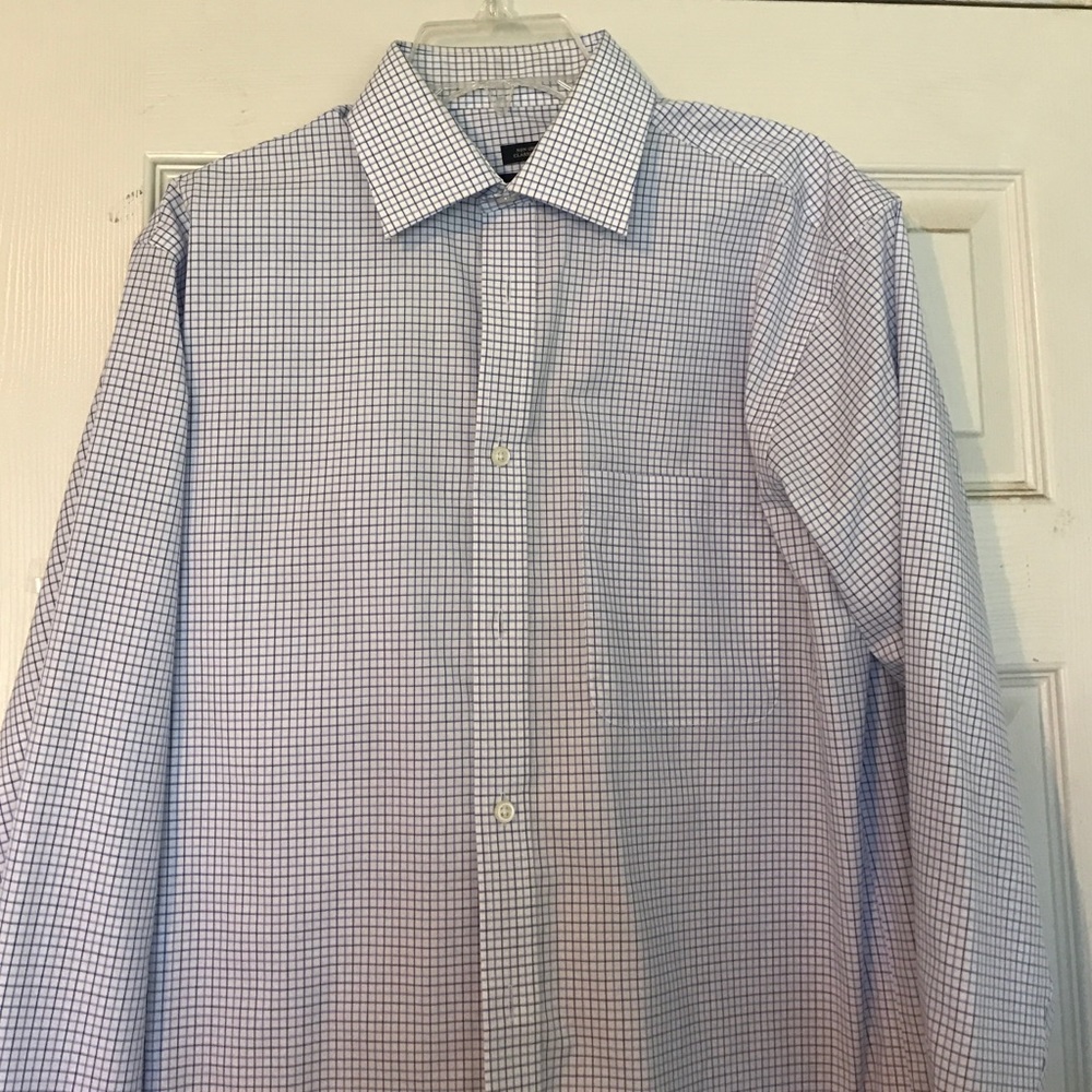 Joseph and Feiss blue checkered dress shirt