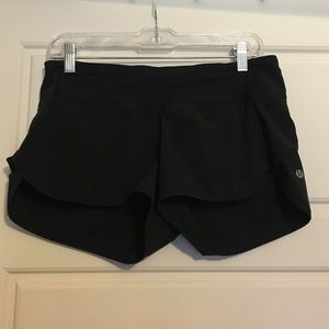 LuluLemon Speed Short 2.5" Black Sz 6