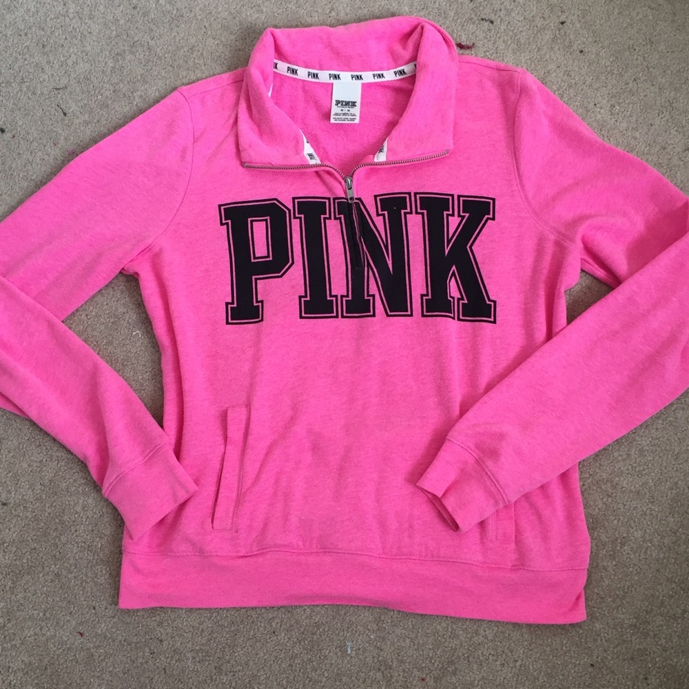 Pink Boyfriend Half-Zip Victoria's Secret