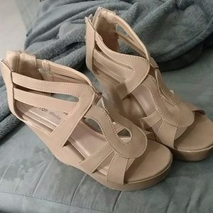 Donating soon, MAKE AN OFFER, Nude Wedges