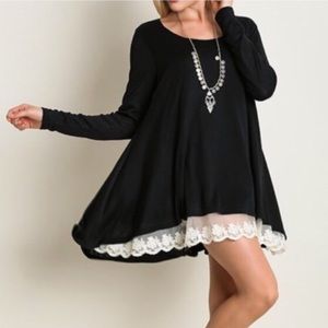NWOT Lace Front Hem Dress/Tunic