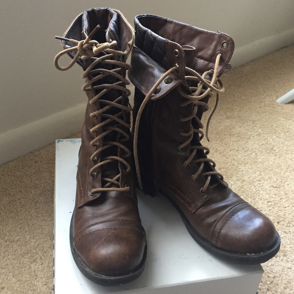 Brown Combat Boots