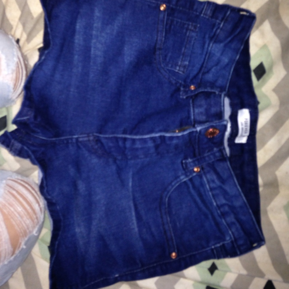 Dark blue forever 21 shorts