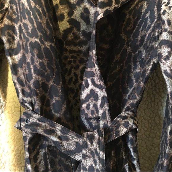 *SOLD* St. John Leopard Print Trench Coat - Picture 4 of 4