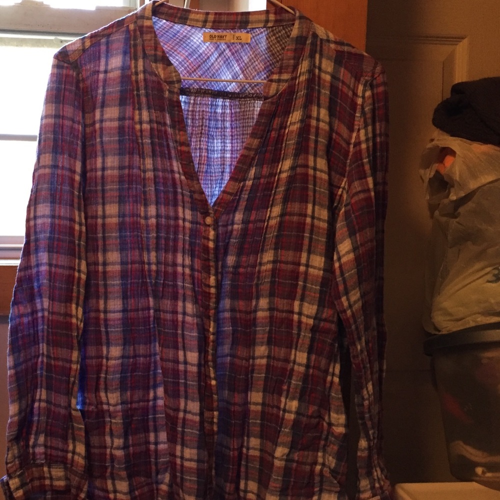 Old Navy flannel top
