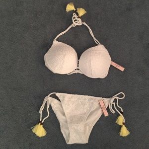 Brand new Victoria's Secret swim set - white lace