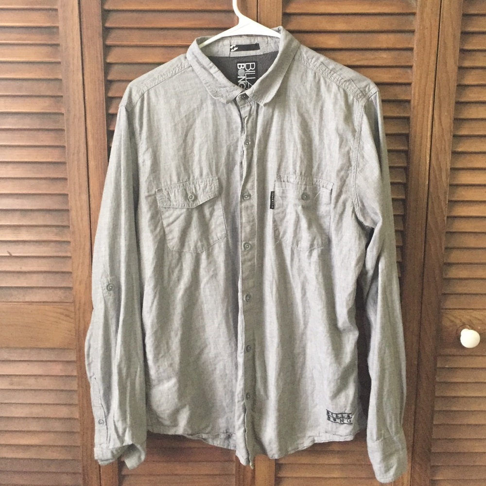 billabong long sleeve casual button down