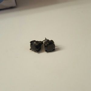 2 black cz studs