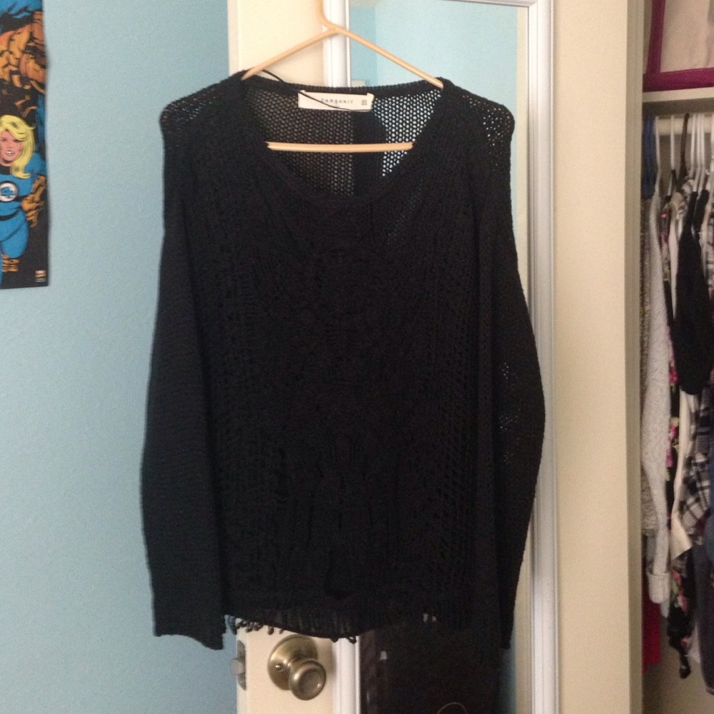 Zara black detailed sweater