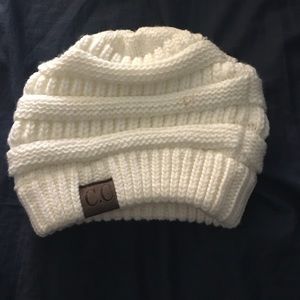 cream beanie