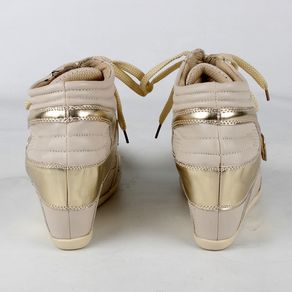 PRICE FIRM Gold hidden wedge sneaker - Picture 4 of 4