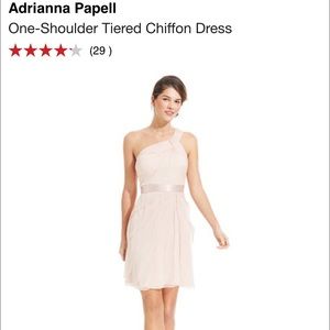 One shoulder tirered chiffon bridesmaid dress