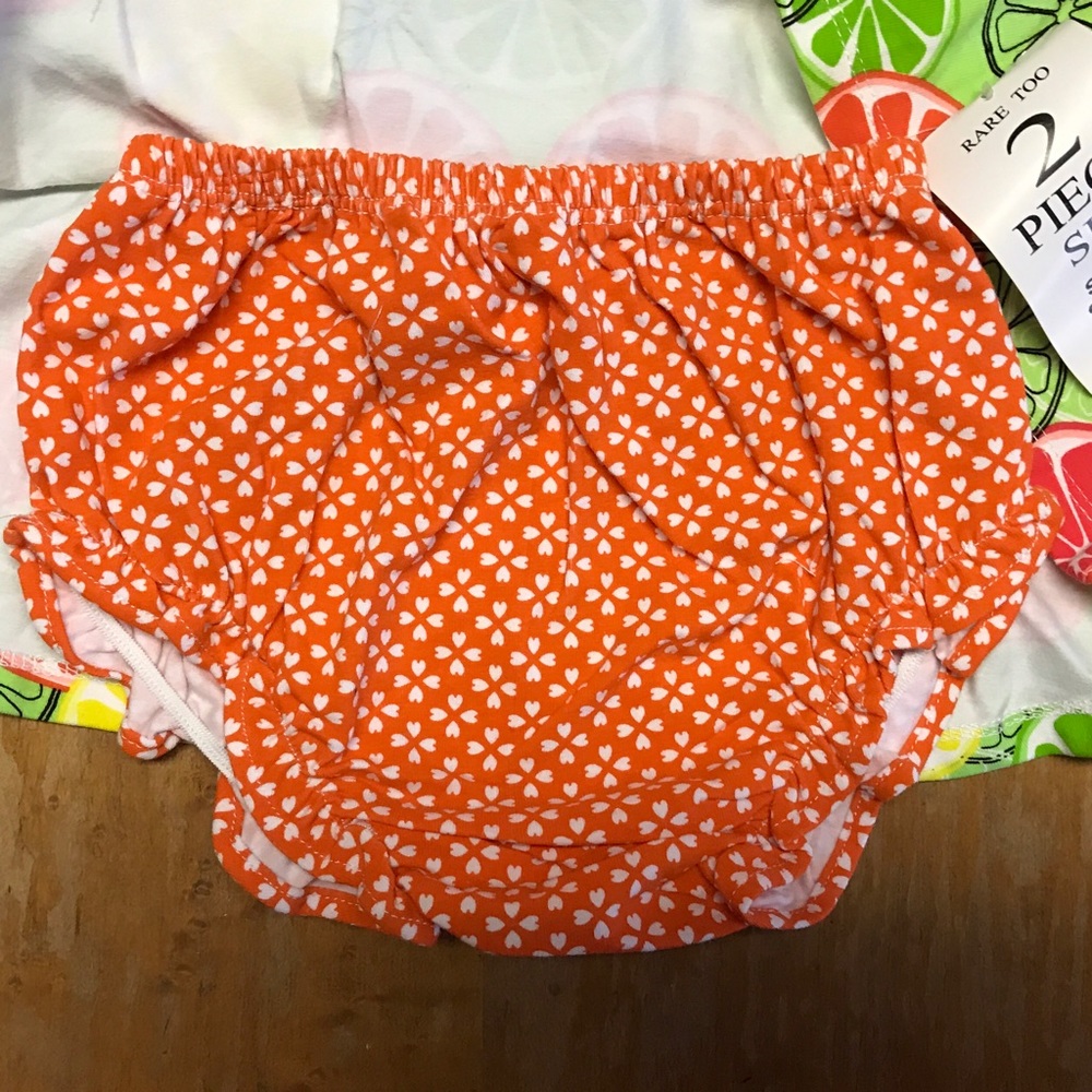 Rare Too Toddler Girls Fruit Sun Dress w/ Bloomers - Picture 3 of 4