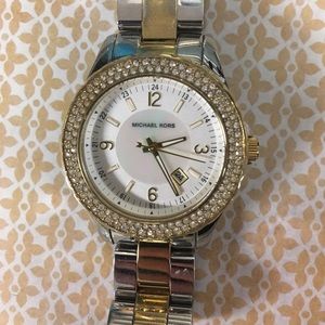 Michael Kors 'Madison' Mini Two-Tone Glitz Watch