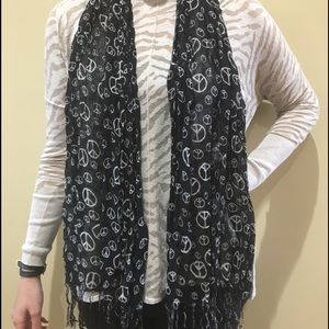 Black Peace sign scarf!