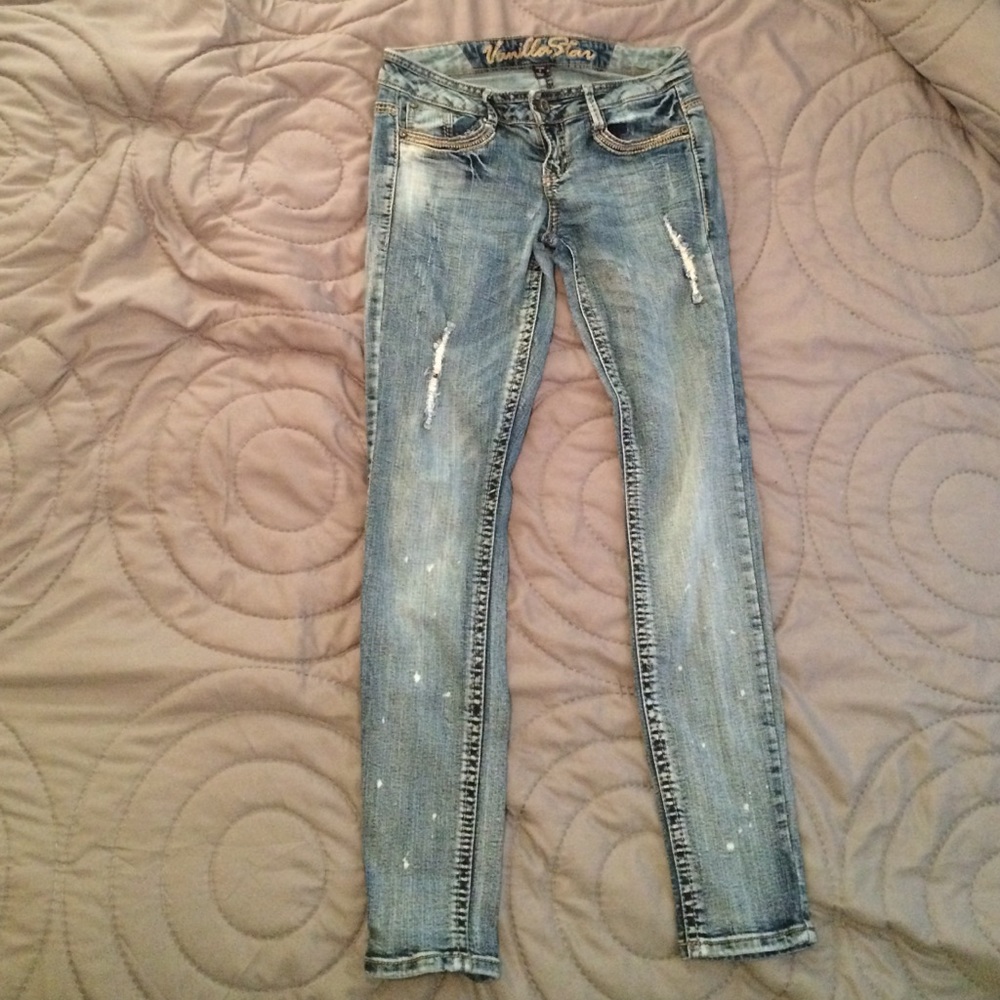 Distressed jeans