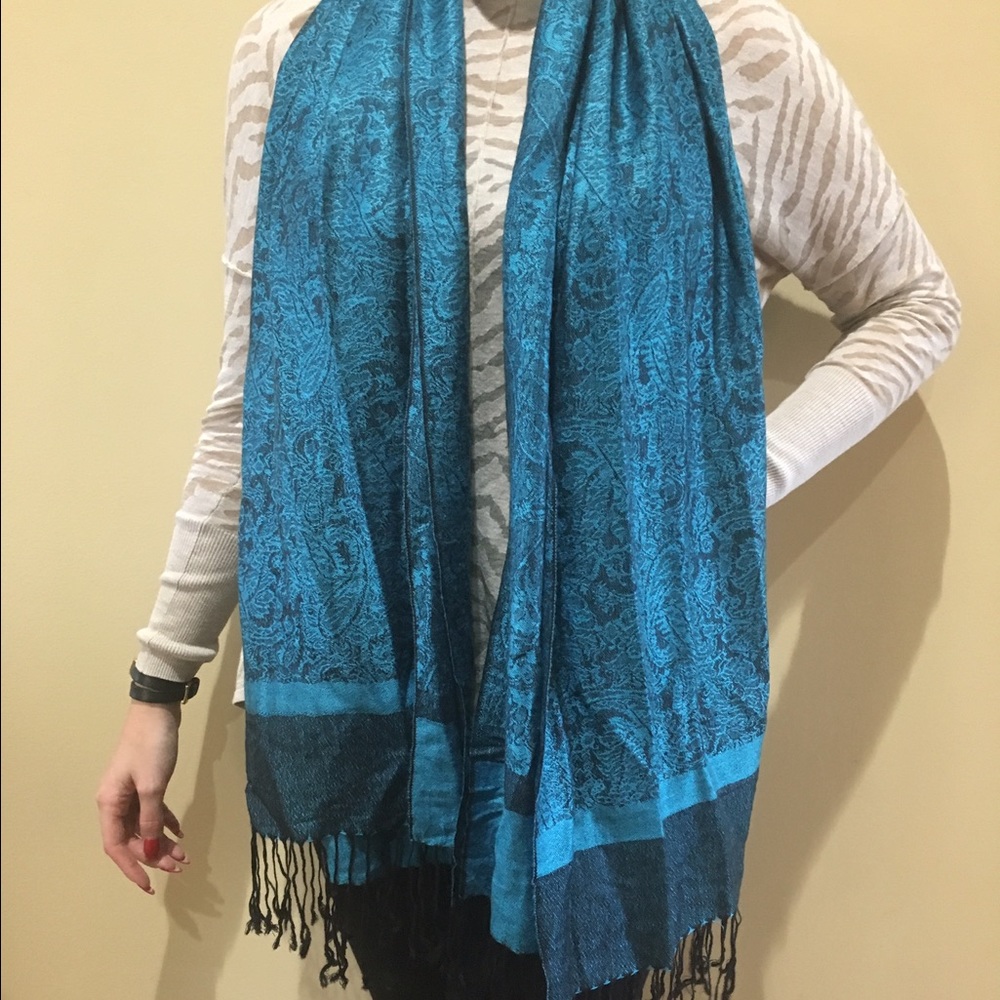 Blue and black beautiful scarf!