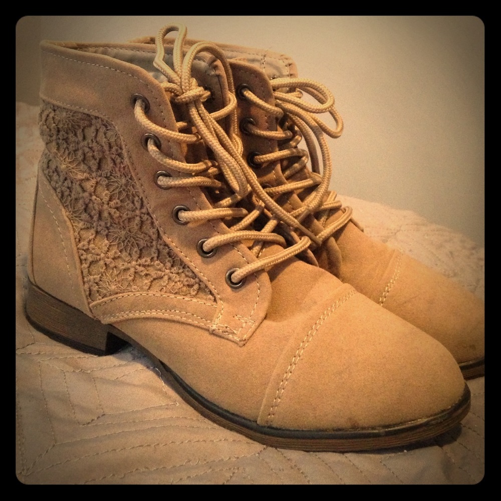 Tan booties