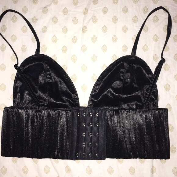 Satin Triangle Top Bralette NWOT - Picture 2 of 3