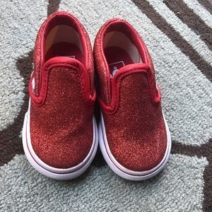 Almost new size 4 toddler glitter Vans